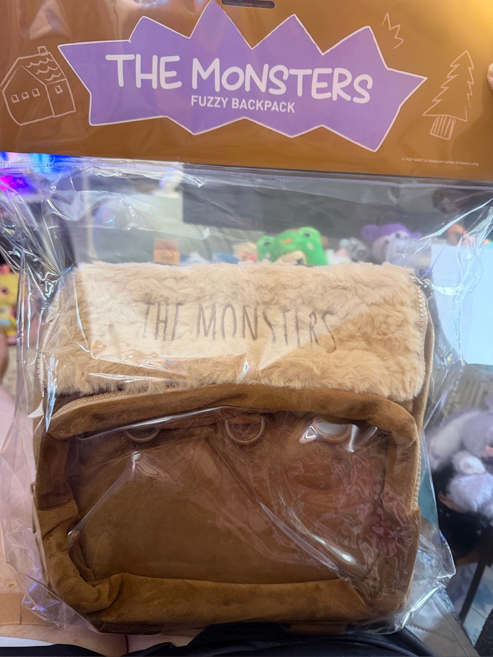 Authentic MEMBERSHIP EXCLUSIVE The Monsters Fuzzy Backpack SEALED - Picture 3 of 12